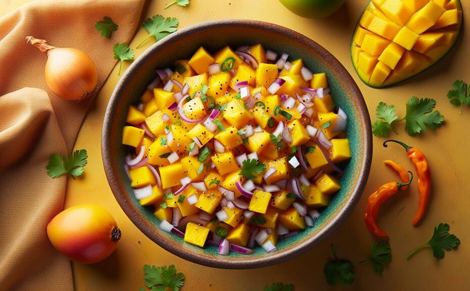 spicy salsa with mango