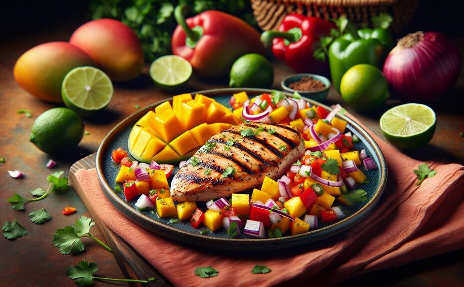 zesty mango salsa chicken